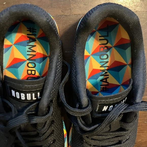 Size 8.5 Women’s No Bull Black Prism Rainbow Tennis Workout Gym Shoes - Picture 4 of 11